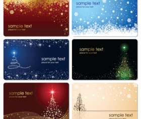 All kinds of Christmas card templates vector