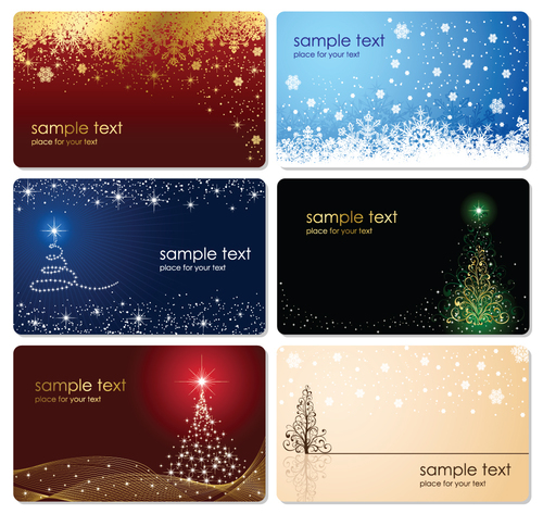 All kinds of Christmas card templates vector