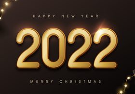 Banner 2022 new year party poster vector