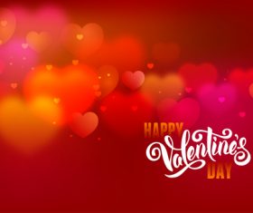 Blurred valentine day abstract background vector