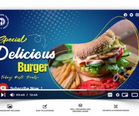 Burger promotion design template vector