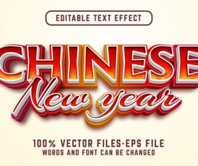 Christmas 3d editable text style effect vector