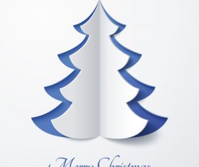 Christmas tree origami vector