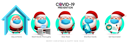 Covid-19 prevention propaganda vector