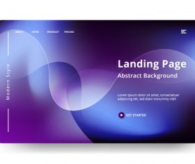 Design landing page abstract background vector