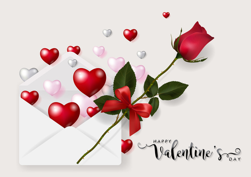 Express love valentine card vector