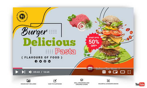 Fast food promotion design template vector
