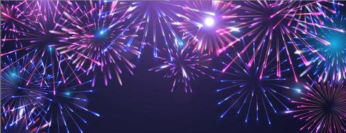 Fireworks new year 2022 background vector