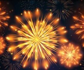 Fireworks vector to celebrate new year 2022