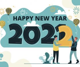 Flat changing year illustration vector