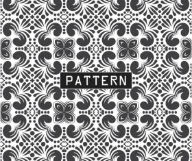 Flower black and white seamless design pattern vector