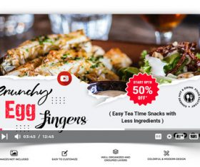Food advertising template vector