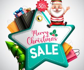 Half price sale christmas big deal vector