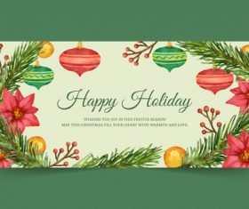 Holiday card hand drawn banner vector