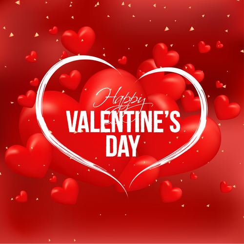 Love valentines day card vector