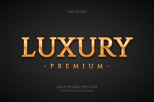 Luxury premium text effect vector