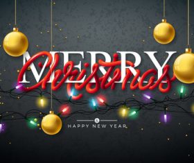 New year celebration poster template design vector