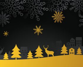 Paper cut style christmas 2022 card vector