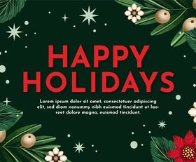 Plant and flower background happy holiday banner vector