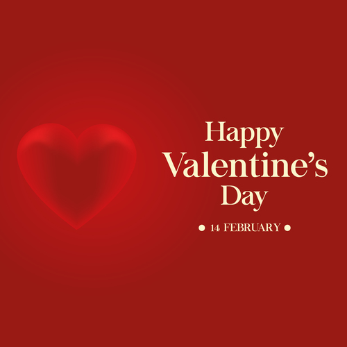 Simple Valentines Day card vector