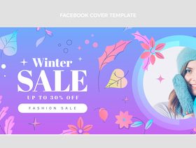 Social media cover template vector