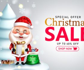 Special offer christmas sale card vector