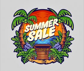 Summer Sale Drawing Illustration Vector