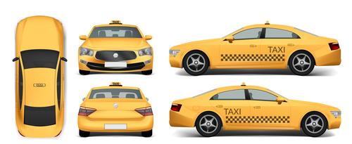 Taxi yellow vector