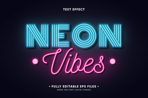 Text effect concept vector