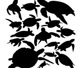 Turtle silhouette vector