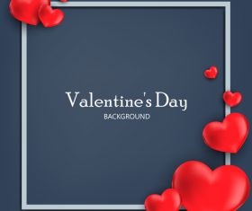 Valentine frame background vector