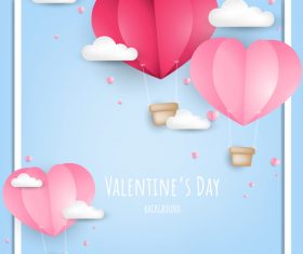 Valentine origami background vector