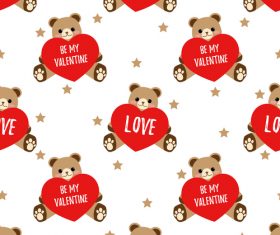 Valentines day seamless background pattern vector
