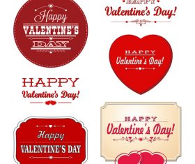 Valentines labels vector