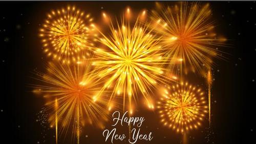 Very beautiful 2022 New Years fireworks vector