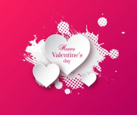 White valentine card vector