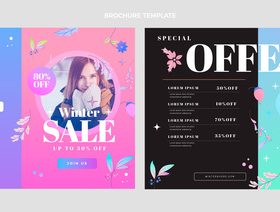 Winter brochure template vector
