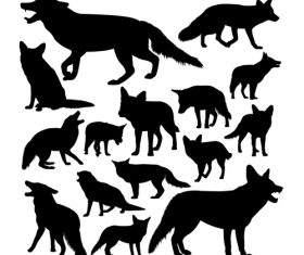 Wolf silhouette vector