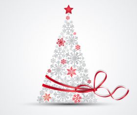 Wrapping abstract christmas tree vector