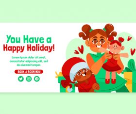You have a happy holiday banner vector