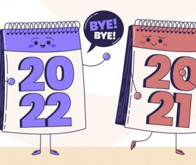 funny changing year illustration vector