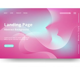 pink gradient landing page abstract background vector
