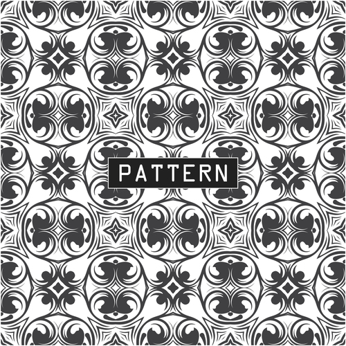 Abstract black and white seamless design pattern vector