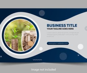 Abstract website banner with modern shapes vector