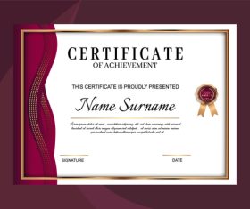 Award certificate template vector