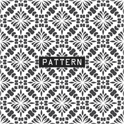 Black and white seamless design pattern vector