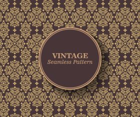 Brown vintage seamless vector pattern