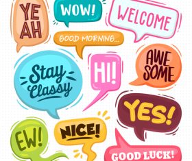 Cartoon bubbles font vector