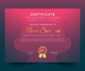 Certificate template with modern elements vector