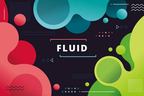 Colorful geometric background vector fluid